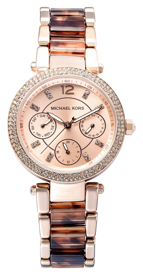 michael kors parker chronograph stainless steel women'